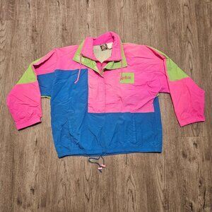 Prince Colorblock Nylon Windbreaker Pullover Jacket – Unisex Large